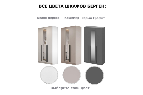 Шкаф "Берген" ШК-1200 с ящиками (Улучшенная фурнитура) 